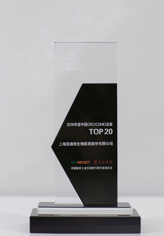 2018年度中国CRO、CDMO企业-TOP20